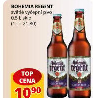 Pivo světlé výčepní 10° Bohemia Regent