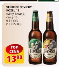 Pivo světlý ležák 11° Medium Velkopopovický Kozel