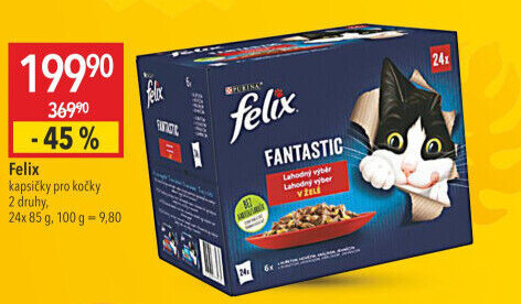 Kapsičky pro kočky Fantastic Felix Purina