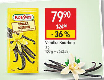 Lusk vanilka Bourbon Kotányi