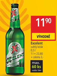 Pivo světlý ležák 11° Excelent