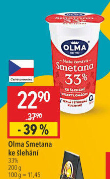 Smetana ke šlehání Olma 33%