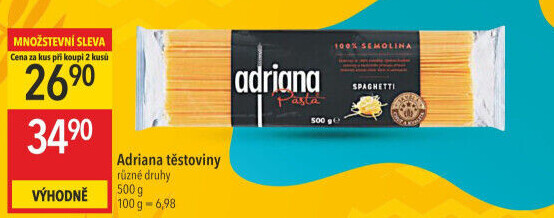 Těstoviny semolinové Adriana