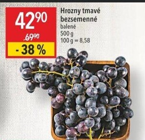 Hrozny tmavé bezsemenné