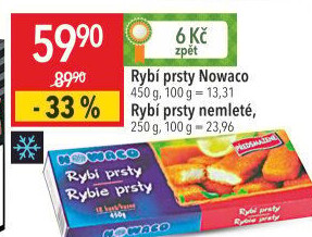 Rybí prsty předsmažené mražené Nowaco