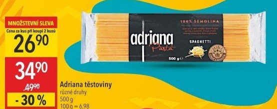 Těstoviny semolinové Adriana