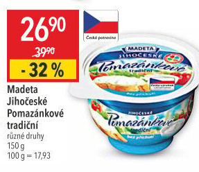 Tradiční pomazánkové Jihočeské Madeta