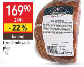 Uzená rolovaná plec Kostelecké uzeniny