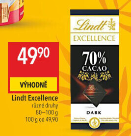 Čokoláda Excellence Lindt