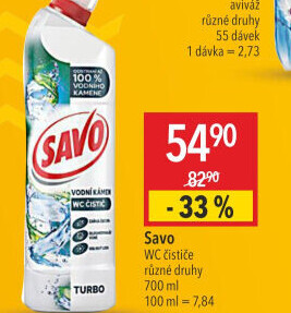 Gelový čistič WC Savo