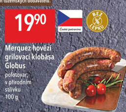 Klobása hovězí Merquez Globus
