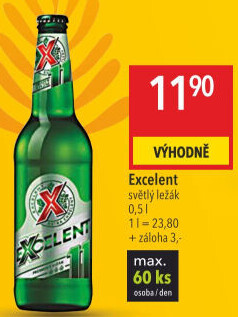 Pivo světlý ležák 11° Excelent
