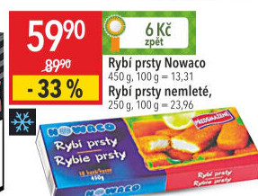 Rybí prsty předsmažené mražené Nowaco