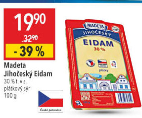 Sýr Eidam Jihočeský 30% Madeta