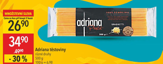 Těstoviny semolinové Adriana