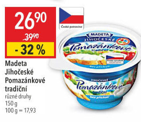 Tradiční pomazánkové Jihočeské Madeta