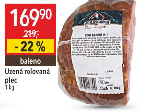 Uzená rolovaná plec Kostelecké uzeniny