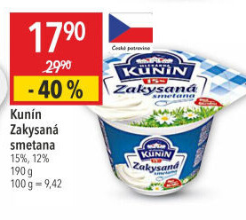 Zakysaná smetana krémovitá Kunín 15%