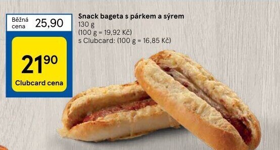 Bageta s párkem a sýrem