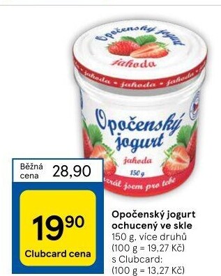Jogurt ochucený Opočenský Bohemilk