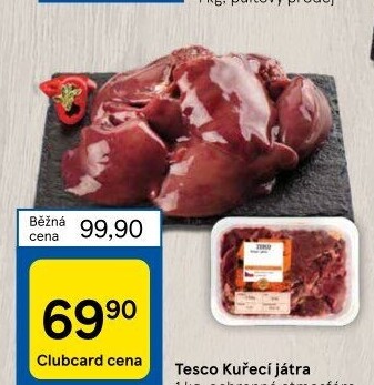 Kuřecí játra Tesco