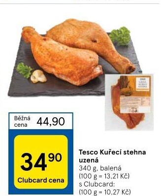 Kuřecí stehna uzená Tesco