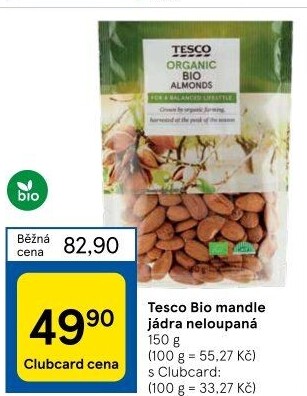 Mandle Organic bio Tesco
