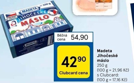 Máslo Jihočeské Madeta