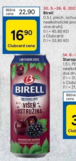 Nealkoholické pivo ochucené Birell