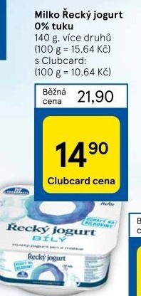 Ochucený jogurt řecký 0% Milko