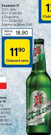 Pivo světlý ležák 11° Excelent