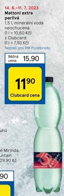Přírodní voda Mattoni