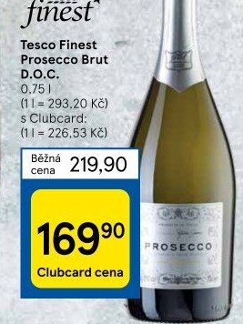 Prosecco brut DOC Tesco finest