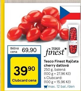 Rajčata cherry Tesco Finest