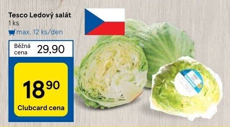 Salát ledový Tesco