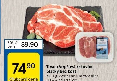 Vepřová krkovice bez kosti Tesco