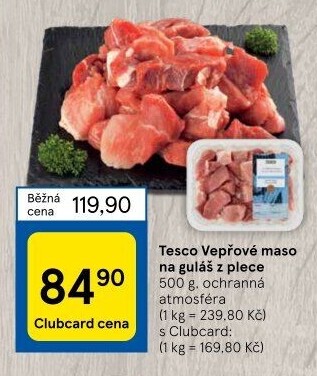 Vepřové maso na guláš Tesco
