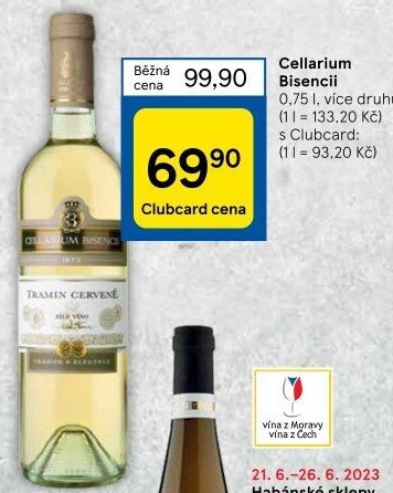 Vína Cellarium Bisencii Zámecké vinařství Bzenec