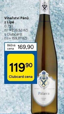 Vína Vinařství Pánů z Lipé