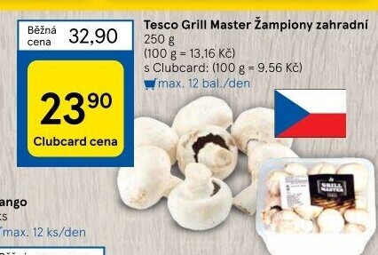 Žampiony zahradní Grill Master Tesco