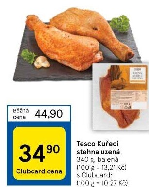 Kuřecí stehna uzená Tesco