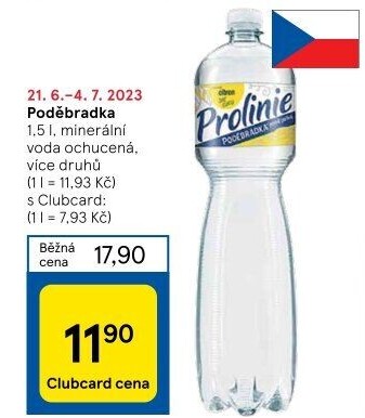 Ochucená voda Poděbradka
