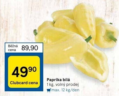 Paprika bílá