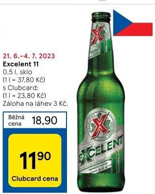 Pivo světlý ležák 11° Excelent