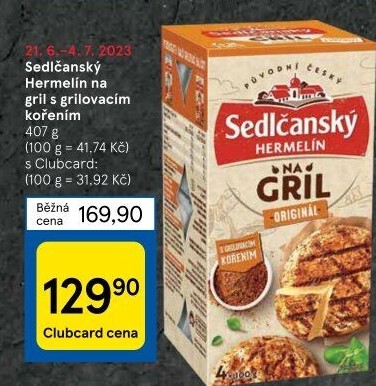 Sýr Hermelín na gril Sedlčanský
