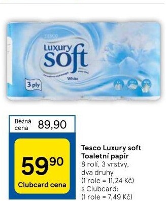 Toaletní papír 3vrstvý Luxury Tesco