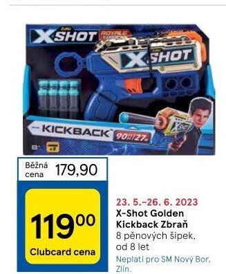 Zbraň Golden Kickback X-Shot