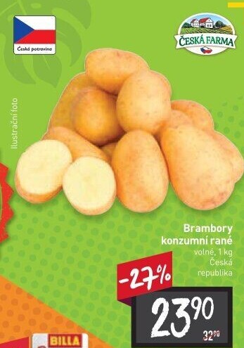 Brambory konzumní rané Česká farma
