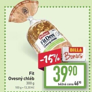 Chléb ovesný Fit Den Penam