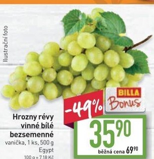Hrozny bílé bezsemenné